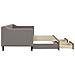 Divano Letto Estraibile con Cassetti Tortora 80x200 cm Tessuto - Foto miniatura 7