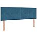 Letto a box con materasso Blu scuro 140x190 cm Velluto - Foto miniatura 7