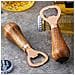 Apribottiglie Verticale In Legno Di Acacia E Acciaio Inossidabile - Design Creativo Per Birra Pinkgold - Foto miniatura 5