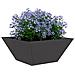 Vaso a Ciotola da Giardino 5 pcs Nero 35 x 35 x 15 cm Acciaio - Foto miniatura 3