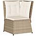 Set Divani da Giardino 7 pz con Cuscini in Polyrattan Beige - Foto miniatura 6