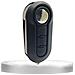 Guscio Di Ricambio Nero A 3 Pulsanti Compatibile Con Chiave Pieghevole Telecomando Fiat 500 - Foto miniatura 4