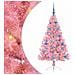 Albero di Natale artificiale con luci integrate Rosa 150 cm PVC - Foto miniatura 1