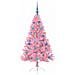 Albero di Natale artificiale con luci integrate Rosa 150 cm PVC - Foto miniatura 4