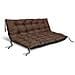 Set di cuscini da giardino impermeabili marroni 120x80 cm - Foto miniatura 1