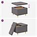 Pouf contenitore Grigio 60 x 60 x 45 cm Pelle sintetica - Foto miniatura 9