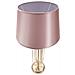 Lampada Da Tavolo Krista In Ferro Dorato Con Paralume In Tessuto Rosa Cipria - Foto miniatura 2