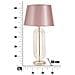 Lampada Da Tavolo Krista In Ferro Dorato Con Paralume In Tessuto Rosa Cipria - Foto miniatura 7