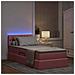 Letto con contenitore e LED con led Rosa 100 x 200 cm Velluto - Foto miniatura 5