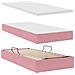 Letto con contenitore e LED con led Rosa 100 x 200 cm Velluto - Foto miniatura 9