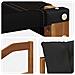 Set di divani da esterno con cuscino 6 pcs Naturale e Nero - Foto miniatura 9