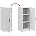 Credenza Bianco Lucido 33 x 34,5 x 87 cm Legno ingegnerizzato - Foto miniatura 9