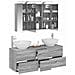 Set di mobili per il bagno 4 pcs Sonoma grigio - Foto miniatura 3