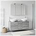 Set di mobili per il bagno 4 pcs Sonoma grigio - Foto miniatura 4