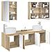 Set di Armadi da Bagno 5 pcs Rovere Sonoma Legno ingegnerizzato - Foto miniatura 3