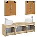 Set di Armadi da Bagno 5 pcs Rovere Sonoma Legno ingegnerizzato - Foto miniatura 8