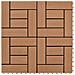 Set 11 Piastrelle in WPC 30 x 30 cm 1 mq Marrone - Foto miniatura 1