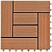 Set 11 Piastrelle in WPC 30 x 30 cm 1 mq Marrone - Foto miniatura 5
