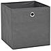 Contenitori 4 pz in Tessuto non Tessuto 32x32x32 cm Grigio - Foto miniatura 2