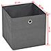 Contenitori 4 pz in Tessuto non Tessuto 32x32x32 cm Grigio - Foto miniatura 3
