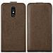 Custodia Compatibile Con Lg Q Stylus In Bruno Caffè - Coperchio Protettivo In Design Flip Con Chiusura Magnetica - Foto miniatura 10