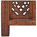 Divisorio 4 Pannelli Intaglio Marrone 160x165cm Mango Massello - Foto miniatura 6