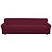 Copridivano Bielastico Antimacchia Con Copricuscini Separati - Copridivano 4 Posti (estensibile Da 210 A 270 Cm) + 1 Cuscino 4 Posti Bordeaux - Foto miniatura 1