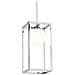 Lampada A Sospensione Industriale E Retrò Cromata 1 Luce Con Paralume In Vetro, G9 - Foto miniatura 1