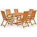 Set Da Pranzo Da Giardino 5 Pz In Legno Massello Di Teak - Foto miniatura 1