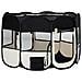 Box per Cani Pieghevole con Borsa Trasporto Nero 110x110x58 cm - Foto miniatura 2