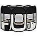 Box per Cani Pieghevole con Borsa Trasporto Nero 110x110x58 cm - Foto miniatura 1
