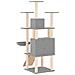 Albero Per Gatti Con Tiragraffi In Sisal Grigio Chiaro 154 Cm - Foto miniatura 4