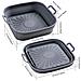Stampo In Silicone Pieghevole Quadrato Per Friggitrice Ad Aria 17,5 Cm Grey - Foto miniatura 2