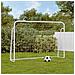 Porta da Calcio con Rete Bianca 214x75x152cm Acciaio Poliestere - Foto miniatura 3