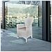 Sedia Da Esterno Como, Seduta Da Giardino, Poltrona Outdoor Effetto Rattan, 100 % Made In Italy, 60x58h89 Cm, Bianco - Foto miniatura 1