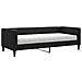 Divano Letto Con Materasso Nero 90x190 Cm In Tessuto - Foto miniatura 1