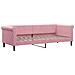 Divano Letto Estraibile Con Materassi Rosa 80x200 Cm Velluto - Foto miniatura 3