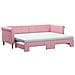 Divano Letto Estraibile Con Materassi Rosa 80x200 Cm Velluto - Foto miniatura 1