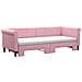 Divano Letto Estraibile Con Materassi Rosa 80x200 Cm Velluto - Foto miniatura 9
