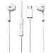 Auricolari Usb-c Microfono Antirumore Tasti Di Comando 1 Metro E 20 Bianco - Foto miniatura 2
