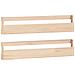 Scarpiere A Parete 2 Pz 110x9x23 Cm Legno Massello Di Pino - Foto miniatura 2