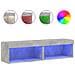 Mobili Tv Con Luci Led 2pz Grigio Cemento 60x30x30 Cm - Foto miniatura 2
