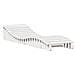 Lettino Prendisole Bianco 205x60x31,5 cm in Legno Massello Pino - Foto miniatura 2