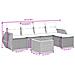 Set Divano da Giardino 6 pz con Cuscini Grigio in Polyrattan - Foto miniatura 3