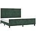 Giroletto Senza Materasso Verde Scuro 160x200 Cm In Velluto - Foto miniatura 3