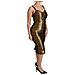 Abito Increspato Aderente Elasticizzato Metallizzato Oro - It36 - Xs - Foto miniatura 2