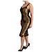 Abito Increspato Aderente Elasticizzato Metallizzato Oro - It36 - Xs - Foto miniatura 3