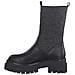 Black Casual Closed Booties Stivaletti Sintetico E Tessile Scarpe Donna Nero Eu 39, 2-26821-29 098 - Foto miniatura 3