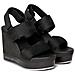 Wedge Sandal Webbing Sandali Sintetico Scarpe Donna Nero Eu 40, Yw0yw01360 0go - Foto miniatura 1