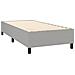 Letto a Molle Materasso e LED Grigio Chiaro 90x190 cm Tessuto - Foto miniatura 3